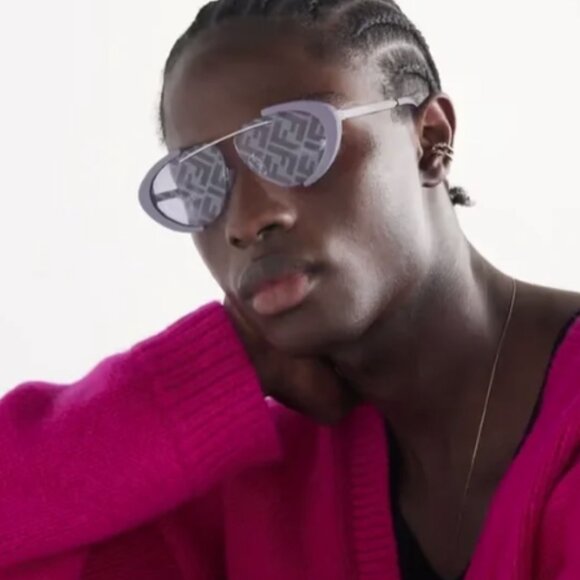 NEW FENDI SUNGLASSES, UNISEX GRAY EYEWEAR FENDI - Picture 4 of 5